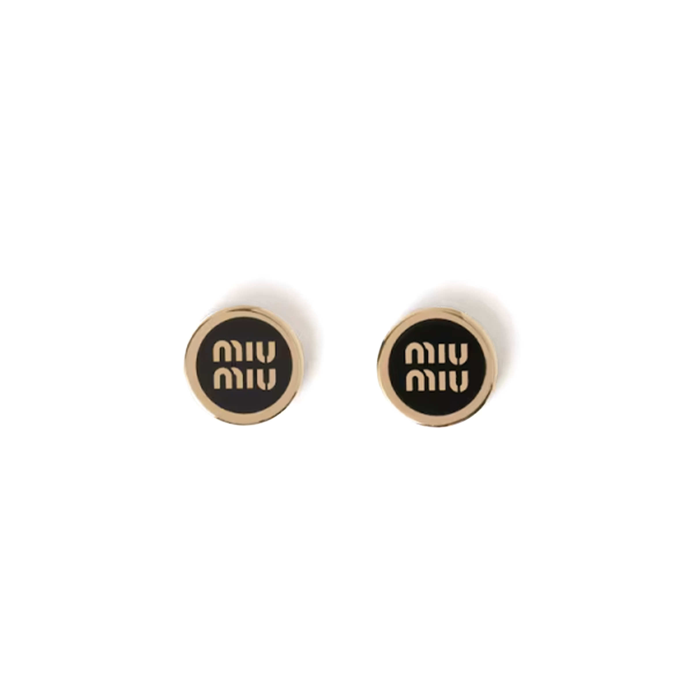 MIU MIU ENAMELED METAL EARRINGS 5JO912